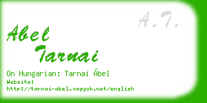 abel tarnai business card