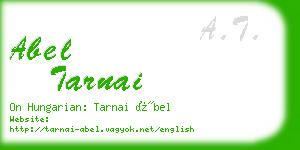 abel tarnai business card